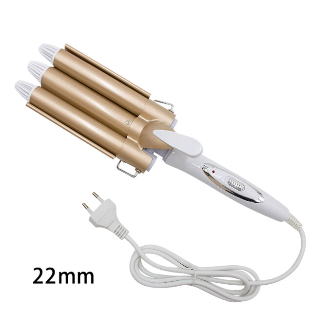 Fer à friser professionnel boucleur triple branche céramique pour cheveux longs et courts