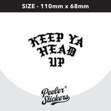 Keep Ya Head Up 2Pac Decal, Laptop Macbook Car Tupac Shakur Sticker CD0158