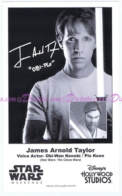 Disney Star Wars Weekends 2013 James Arnold Taylor Pre-Signed Photo Obi-Wan Kano
