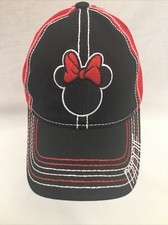 Disney MINNIE MOUSE Black/Red Youth Baseball Hat Cap Embroidered Adjustable