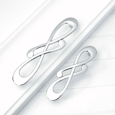 Dresser Pulls Drawer Handles Silver Chrome Modern Kitchen Cabinet