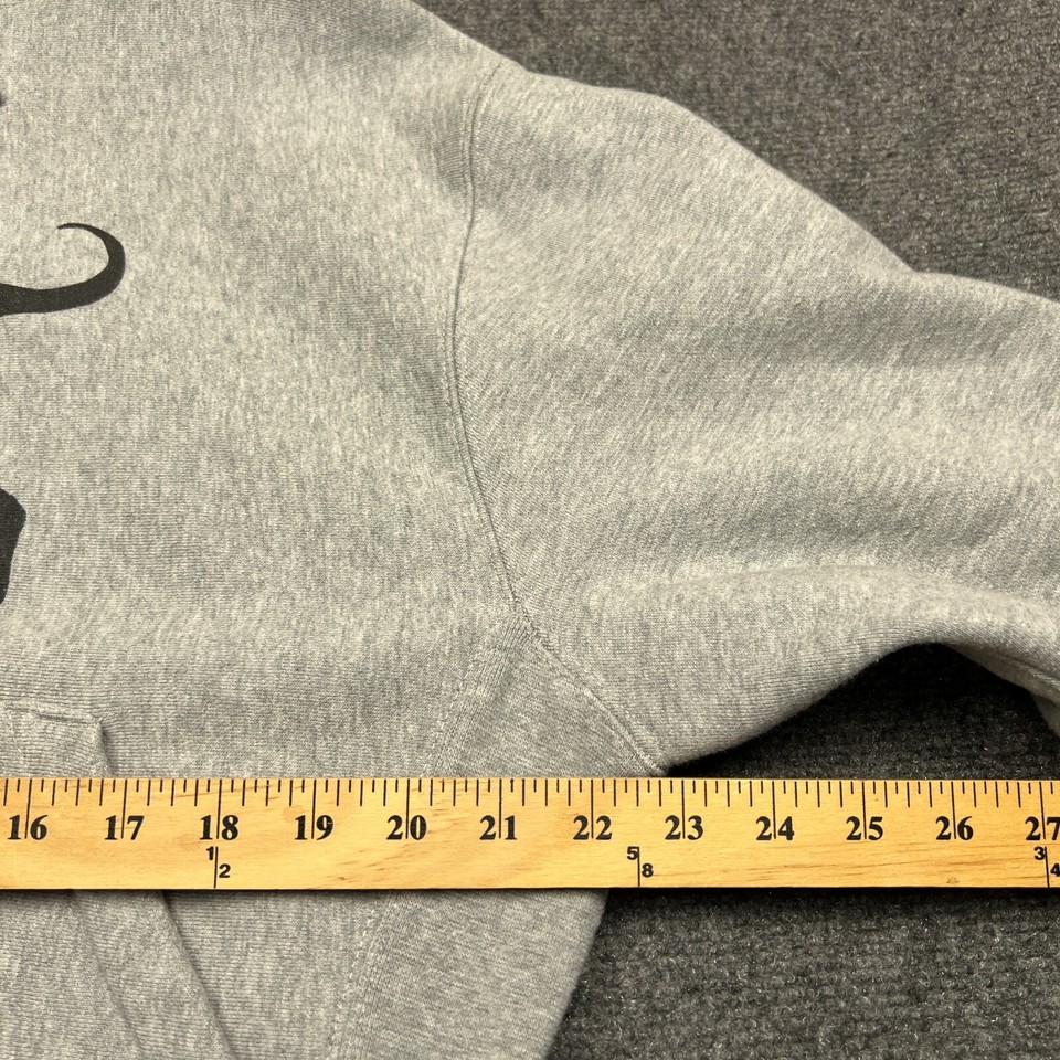 The Black Dog Big Logo Hoodie Adult XS Extra Small Pullover Gray