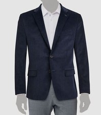 295 Ralph Lauren 48L Men's Classic Fit Blue Corduroy Sport Coat Jacket Blazer