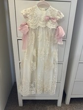 Baby Girl Baptism Christening Gown Dress Bonnet 6Months Spanish Gown