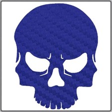 Pegatina calavera fibra de carbono compra 1 y obtén 1 gratis