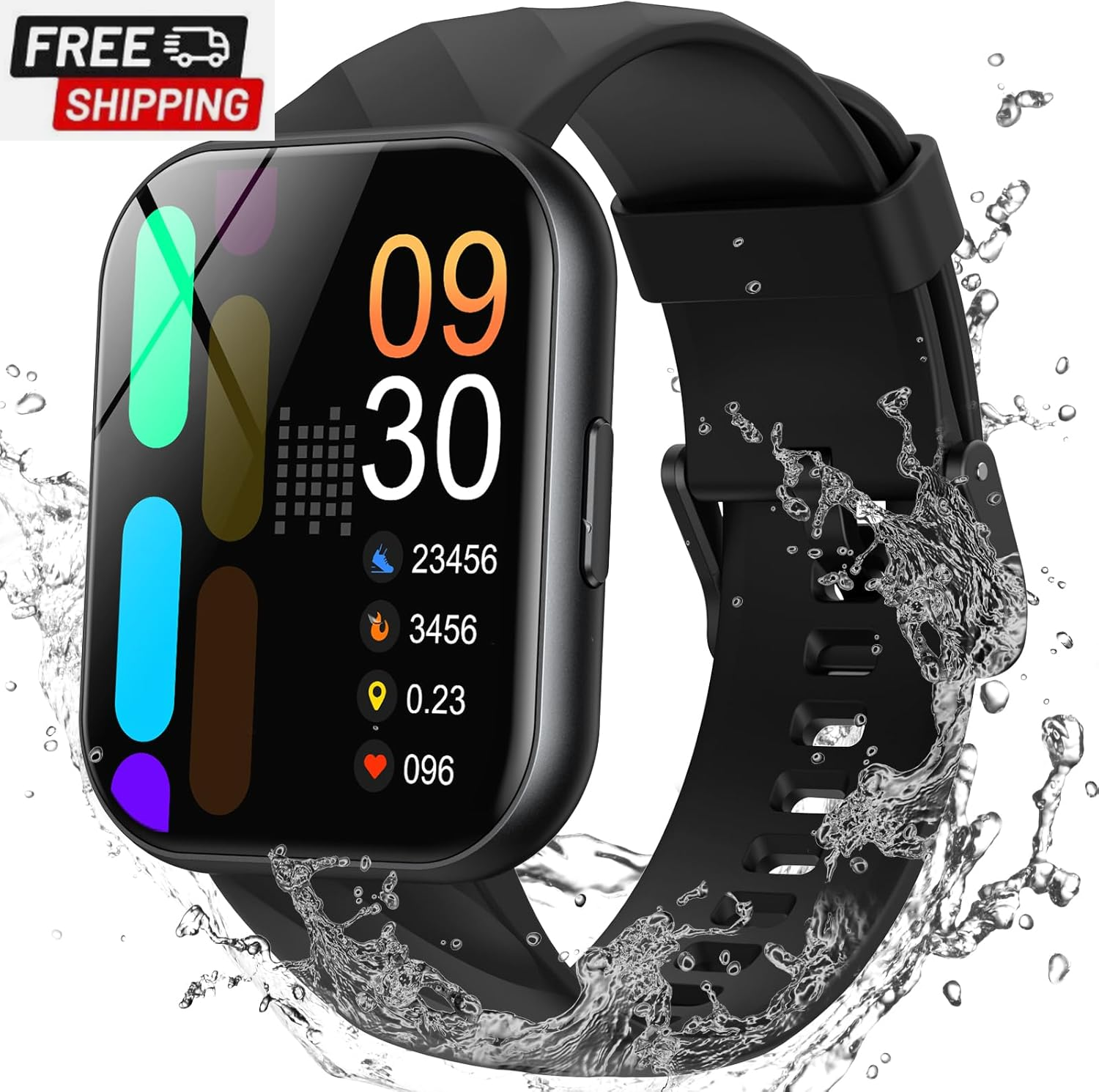 Parsonver 5ATM Waterproof Smart Watch for Swimming & Fitness Tracking
