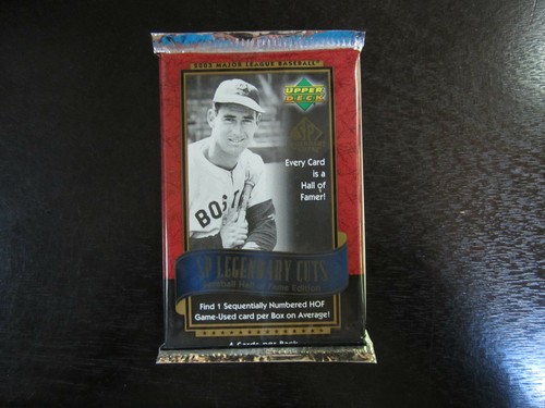 2003 Upper Deck SP Legendary Cuts Baseball Sealed Unopened Pack 4 Cards