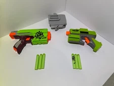 Nerf Zombie Strike Side Strike Blaster and Second Pistol Blaster Includes Darts