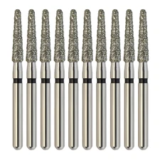 856/018SC Dental Diamond Burs FG Round End Taper Super Coarse Grit High Speed
