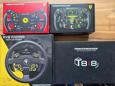 Thrustmaster T818 Ferrari SF1000 Bundle, 488 GT3 und  EVO 32R Add-Ons