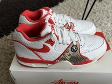 Nike Stussy Nike Air Flight 89 Low SP White Habanero Red Sail