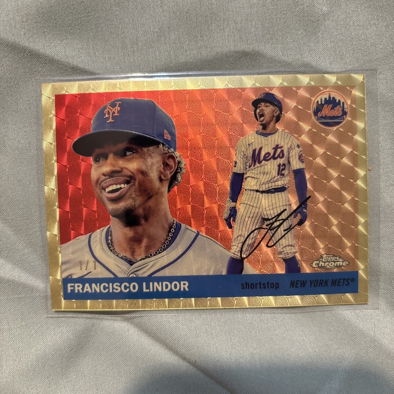 2025 Topps Chrome Platinum-#36 Francisco Lindor Superfractor 1/1