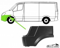 Reparaturblech KotflüGel FüR Mercedes T1 Kasten Bus Links Vorne 77-96