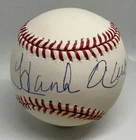 Hank Aaron REAL hand SIGNED Official MLB Baseball Steiner COA Full Signature