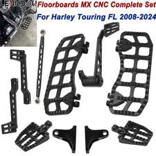 CNC Floorboards MX Footrest Footboard Brake Shift Pegs Lever For Harley Touring