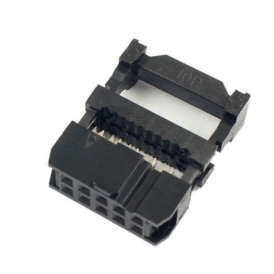 5Pcs Black 2.54mm Pitch 2x5 Pin 10 Pin IDC Female Header Cable Connector FC-10 #