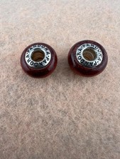 Pandora 925 ALE Toffee Brown Murano Glass Beads Pair + Pouch