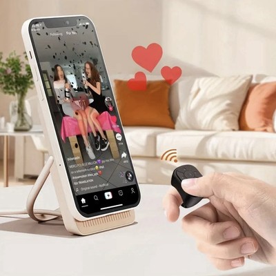 Wireless Ring Controller Page Turner & Camera Shutter for iPhone Android | Black