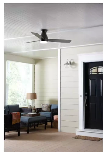 FANIMATION Hugh 52 in. Integrated LED Indoor/Outdoor Black Ceiling Fan w/ Remote - Picture 5 of 13