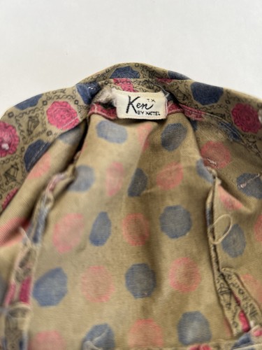 Vintage Barbie Doll~~Genuine Ken Brown Shirt With Design (A095) - Picture 6 of 11
