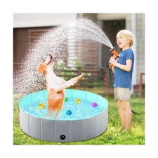 Foldable Dog Pool, Kiddie Pool Hard Plastic Pool for Kids, Portable... Fast Ship