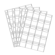 20 Pocket Coin Pages 10 Sheets Plastic Holders for Coin  Stamp Collection