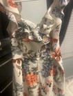 White with Colorful Floral Romper Women Small One-piece dress with shorts  — photo 3