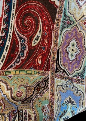 $395New In Box Or Env EXQUISITE ETRO crepe sheer silk SCARF,,45x140cm, 55''x17'',