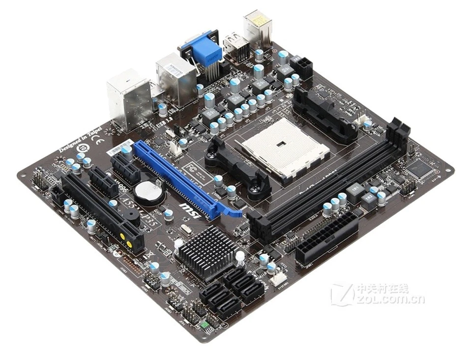 MSI A55M-P35 AMD A55 DDR3 Socket FM1 Micro ATX Motherboard - Image 2 of 4