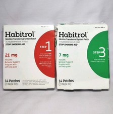 Habitrol Nicotine Patch Step 1 21mg 3 7mg ONLY Stop Smoking Aid 14 Patches