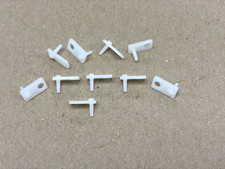 NEW---Ten White T-Jet HO Guide Pins with Chamfered Hole and Support Nub