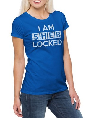 I Am S... Damen T-Shirt Sher Series Fun Locked Sherlock TV Holmes Watson