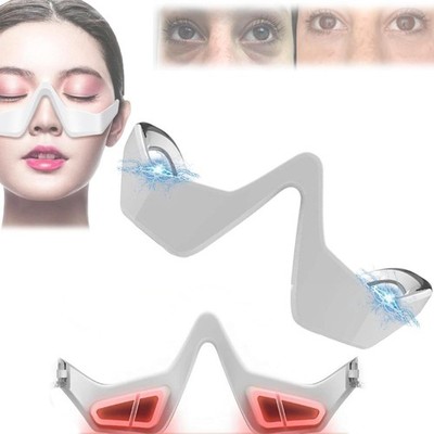 Red Light Therapy Eye Massager Glasses, Microcurrent Eye & Face Beauty Device
