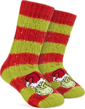 Slipper Socks with Grips for Women, Teens, Size 4–9, Fuzzy Non Slip Cozy Fluffy 