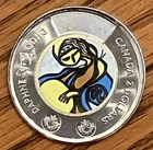2025 Canada DAPHNE ODJIG $2 coloured toonie coin *75% off combined shipping*