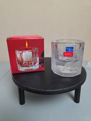 Studio Nova Winter's Eve Christmas Tree Votive Holder 3'' New in Box Glass