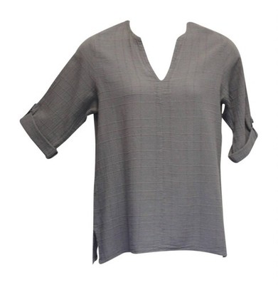 Ezze Wear Women's Dotty Gauze Cotton Teah Top Taupe