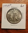 1939-D Walking Liberty Half Dollar, Choice AU+