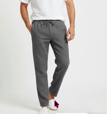 ALBERTO Jogg Chino Luis 1528 Hose Wide Fit  W33 L32 100% Leinen  UVP 129,-