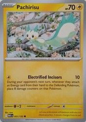 Pachirisu 051/132 Mega Evolution Common Pokemon Card