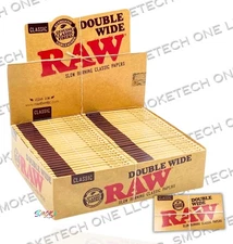 RAW Classic Double Wide Rolling Papers – Box of 50 packs