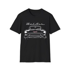 1955 Chevy Bel Air T-shirt Classic Car Graphic Tee Tri-five Front View 1955 Chevy Bel Air T-shirt Classic Car Graphic Tee Tri-five Front View