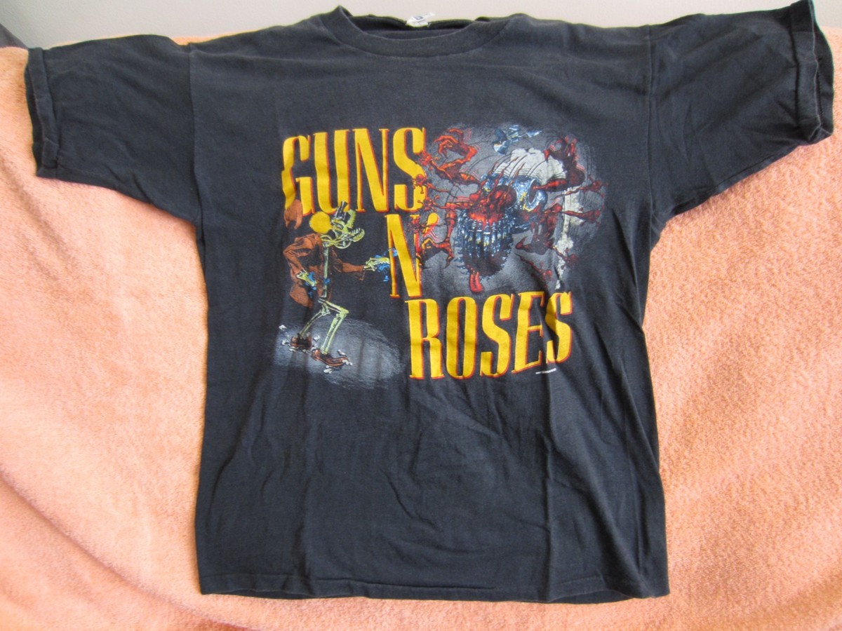 Vintage GUNS N ROSES 1987 Concert Shirt Rape Scene Appetite for