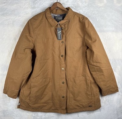 Natural Reflections Jacket Womens XXL Utility Quilted Flannel Lined Canvas Barn