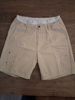 DSQUARED2 Shorts Gr. 50 Beige - Distressed Look - Patchwork & Boxer-Bund - TOP