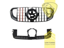 Sportgrill Kühlergrill für Mercedes Benz GLS X167 carbon optik rot Sportgrill Kühlergrill für Mercedes Benz GLS X167 carbon optik rot