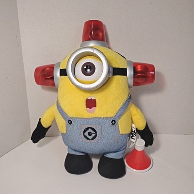 Minions Despicable Me Fire Alarm Flashing Lights Plush Megaphone Talking BeeDoo