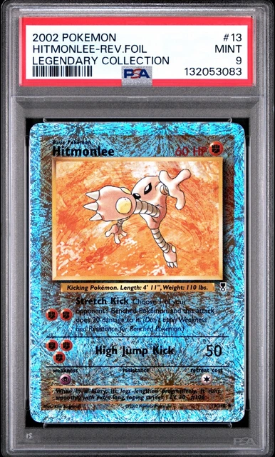 Pokemon PSA 9 Hitmonlee 13/110 Legendary Collection Reverse Holo New Cert