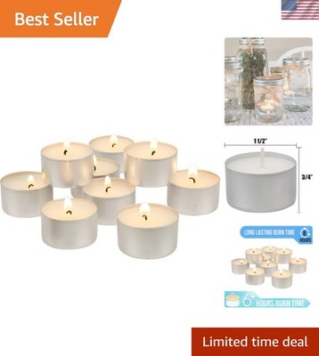 Unscented Long Burning White Tealight Candles, Bulk Pack, 6-7 Hour Burn Time,...