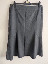 Frank Walder Grey Skirt ~ Size 16 Lined Midi Length 